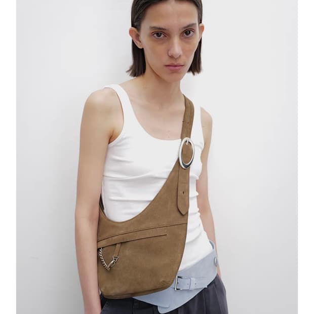 curve crossbody bag(khaki brown)