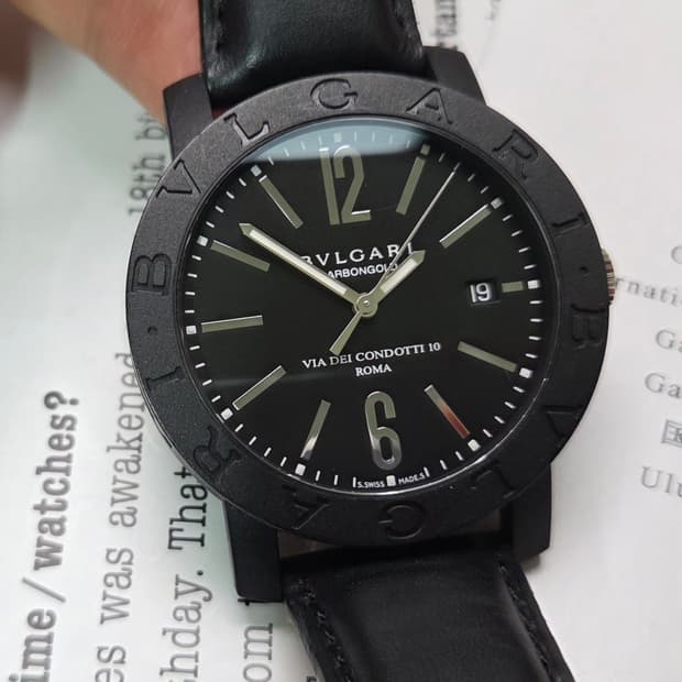 레어] 불가리 카본골드 로마 화골 콤비 40mm 한정판 오토매틱 