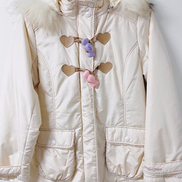 메조피아노 캔디 아이보리 패딩 자켓