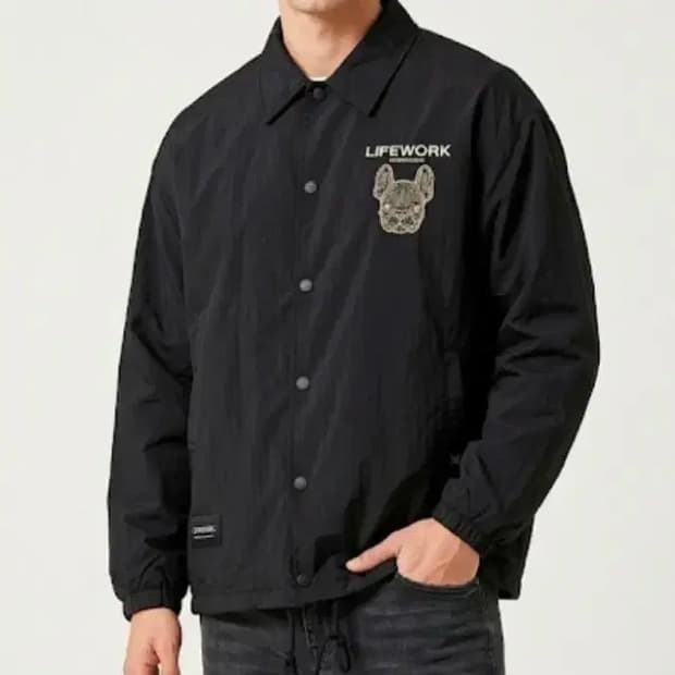 라이프워크 오버핏 코치자켓 블랙 100
