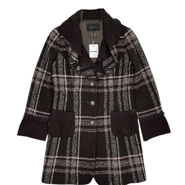 CUBASTYLE Check Wool Coat