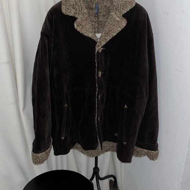 코듀로이 시어링 자켓