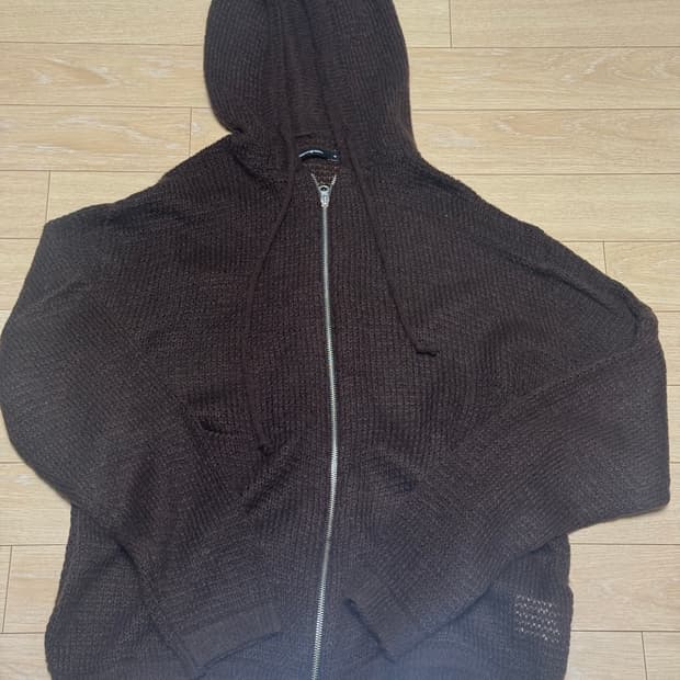 해칭룸 모헤어 니트 후드집업 4