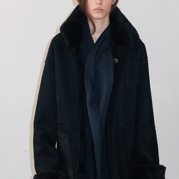 ehre 에레 리버시블 시어링 코트