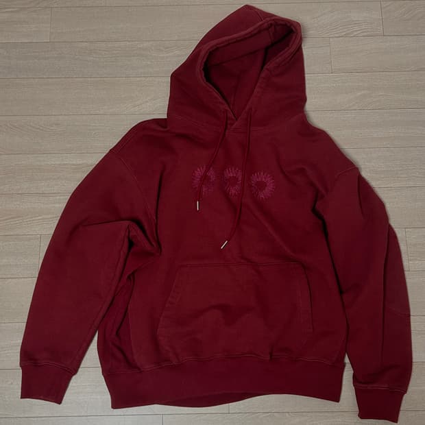 버건디 에브리데이 evd 후드티 999휴머니티 2사이즈