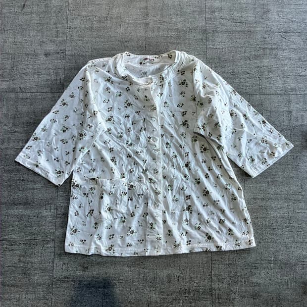 일본빈티지 Elienline 하구미모리걸 달천깔페어리 버튼가디건