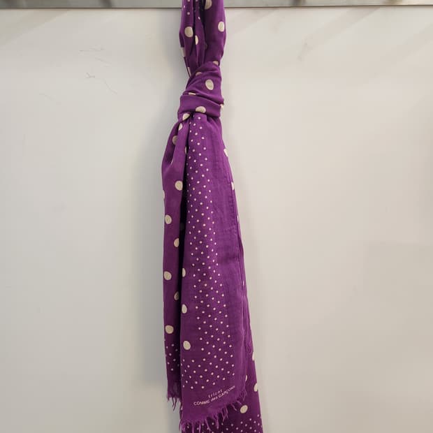 꼼데가르송 트리콧 도트 스카프