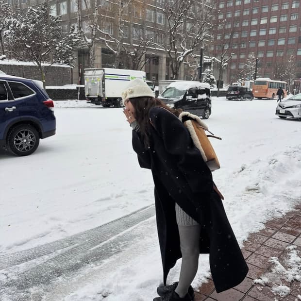 바이무드 마스 롱 코트 네이비