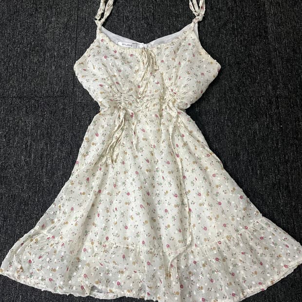 플라워 패턴 나시 원피스