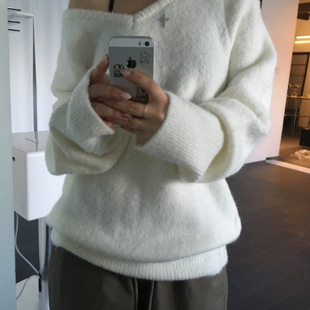아워캐비넷 vonie loose knit + parachute pants