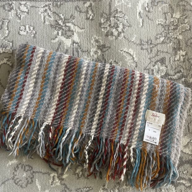 모리걸 빈티지 에스닉 울 머플러 🩶🧡