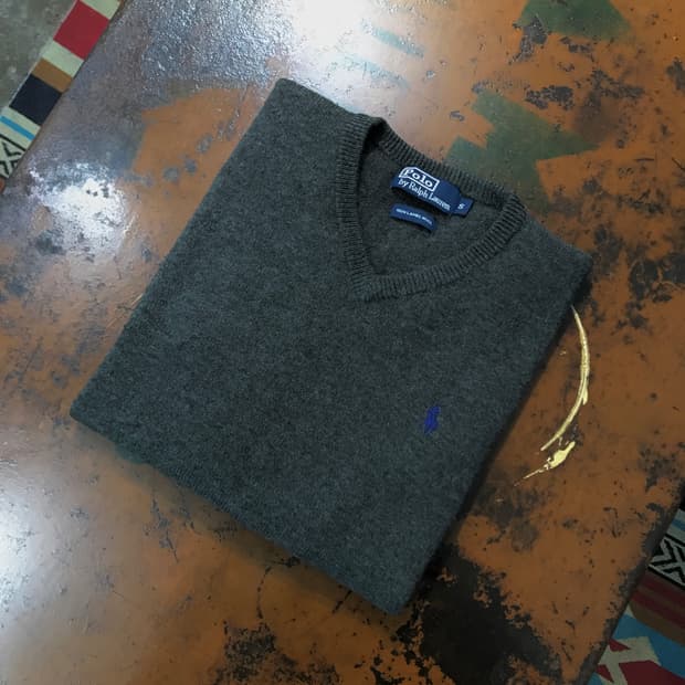 폴로랄프로렌 차콜 울 니트 여성 55 66 