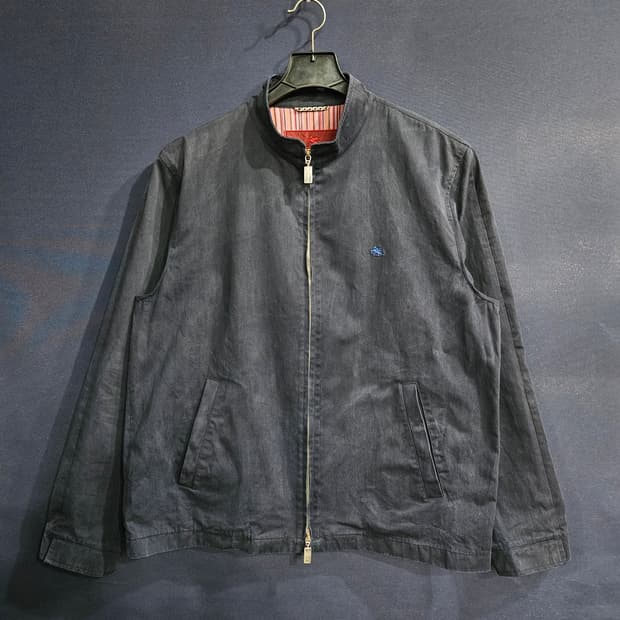 에트로 네이비 남성 110 면자켓 