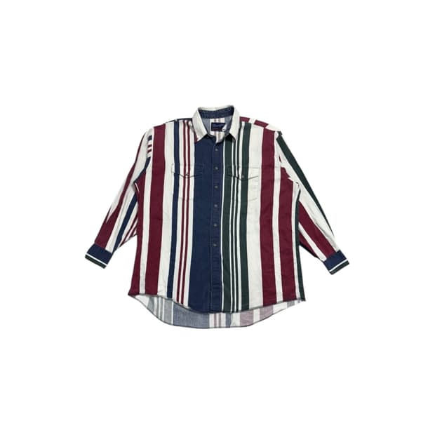 랭글러 빈티지 멀티컬러 스트라이프 웨스턴 셔츠