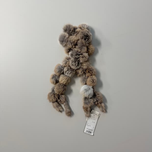 (미사용 )래빗 퍼 머플러