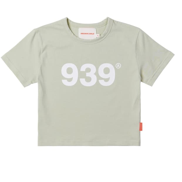아카이브볼드 939 로고 크롭티 여성 반팔 상의