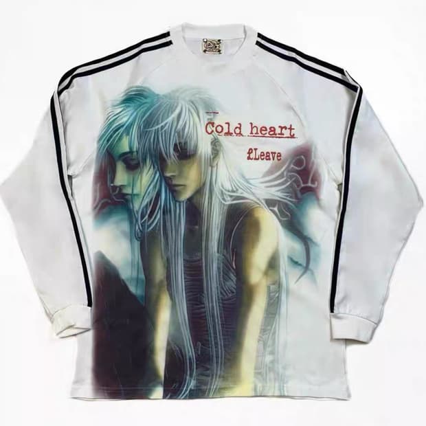 중브 프린팅 롱슬리브 드림코어 서브컬쳐 빈티지 긴팔