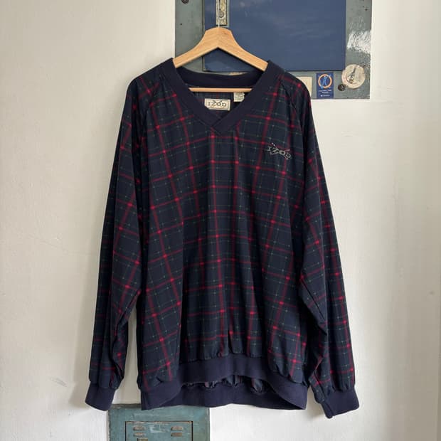 90s IZOD Check PullOver 