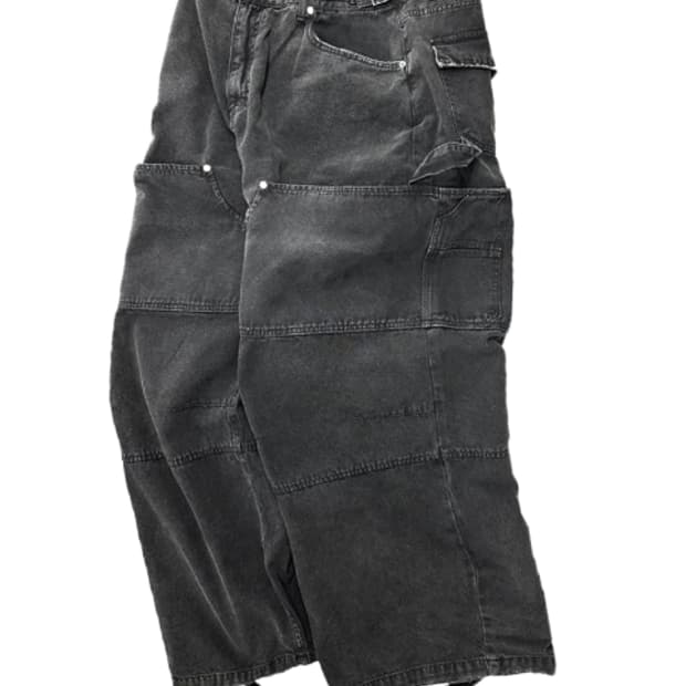 [2] 논노드 더블니 커버 팬츠 빈티지 블랙