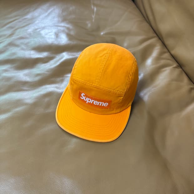 Supreme 슈프림 오렌지 캠프캡 모자 (Washed Orange)