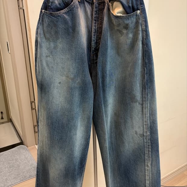 안셀름 AGING WIDE DENIM PANTS INDIGO 1사이즈