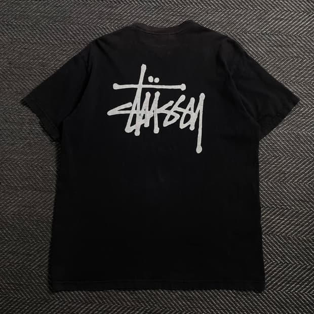 스투시 베이직 빅로고 박시핏 블랙 티셔츠o 4072