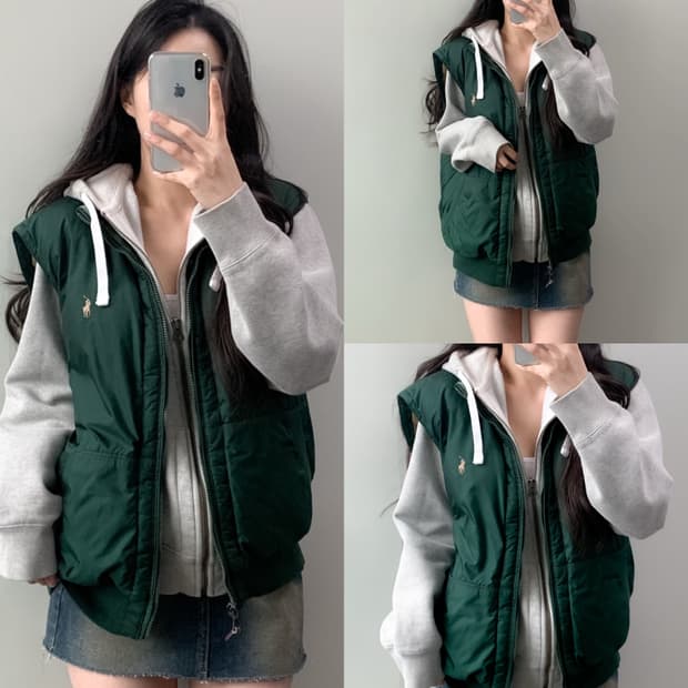 폴로 패딩 조끼