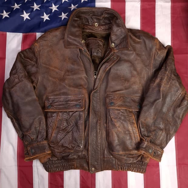 80's 오리지날 리바이스 리얼레더 항공자켓