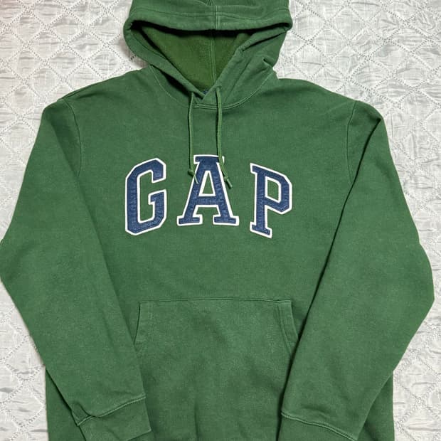 갭 그린 후드티