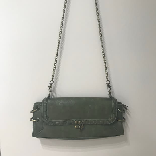 Vintage green cross bag