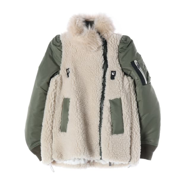 사카이 21FW 퍼 울 믹스 ma-1 봄버 재킷