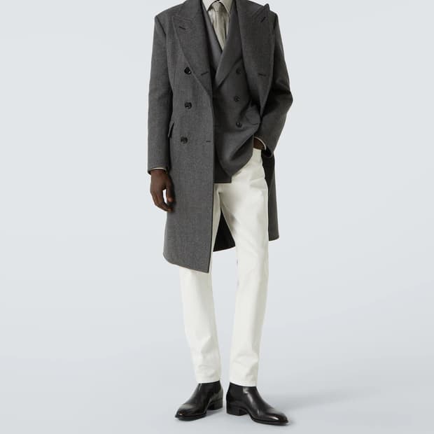 톰포드 더블브레스티드 헤링본 신상 코트