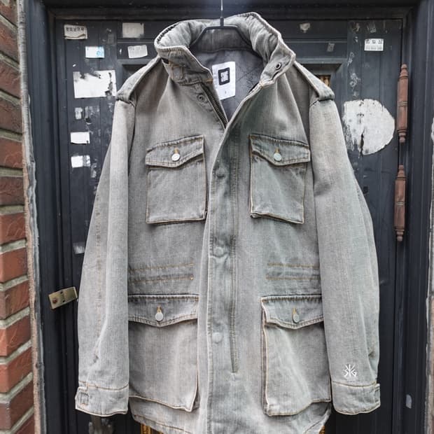 스와거 워시드 데님 필드 자켓