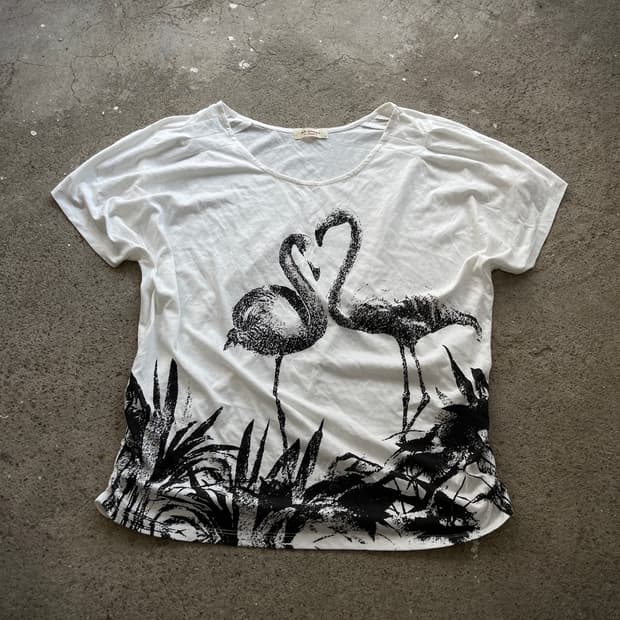 (Unknown)heart side shirring t