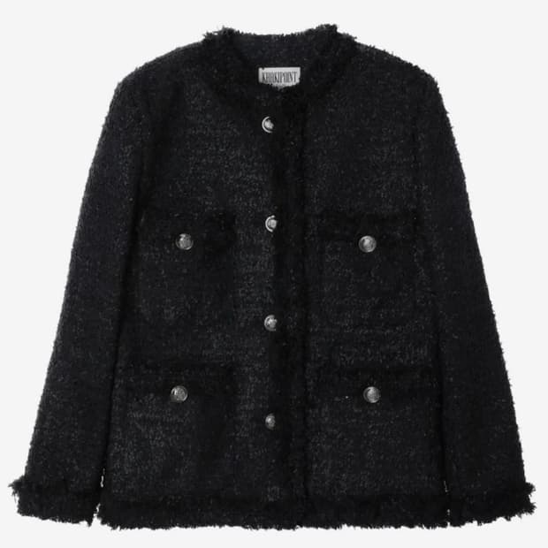 카키포인트 트위드자켓 블랙 ( 택배 미개봉 제품 )