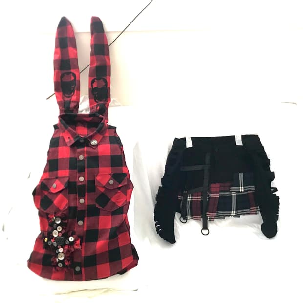 Red school punk B-ear set 🏫🎸