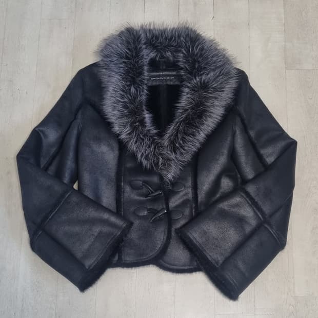 스컬프터 퍼자켓 블랙