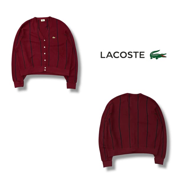  라코스테 스트라이프 가디건 y14203