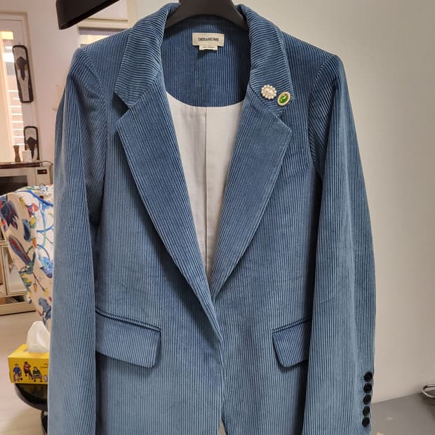 (정품상태굿!)자딕앤볼테르 블루 코듀로이 자켓 36