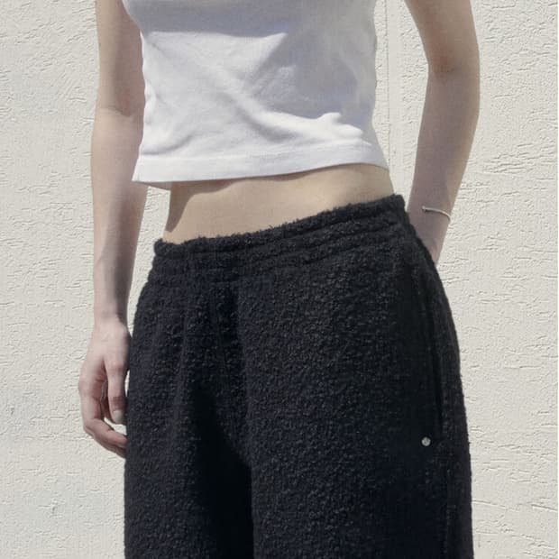 머듈 플레인 스웻팬츠 블랙 [4]