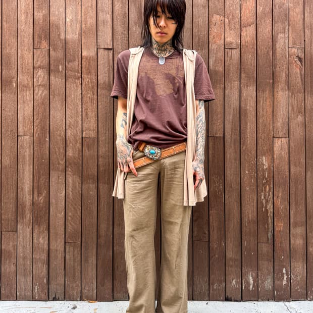 Vintage Wide Cargo Flare Pants