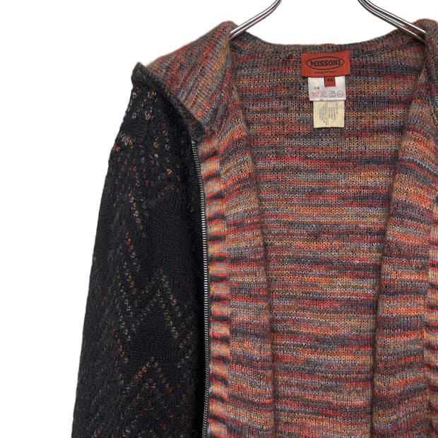 MISSONI Mohair Knit Zip-Up Hoodie