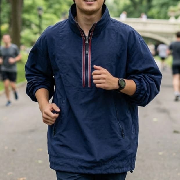 [XL] Lightning Bolt 빈티지 아노락 하프집업 (네이비)