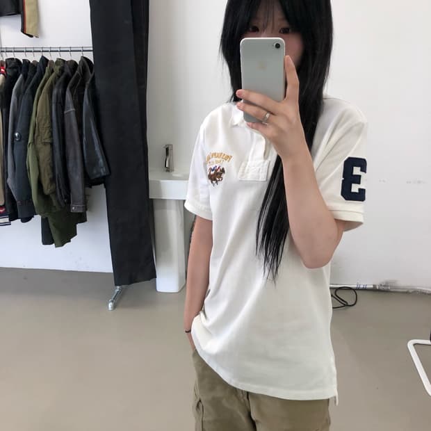 폴로 랄프로렌 더블 빅포니 화이트 PK 카라티