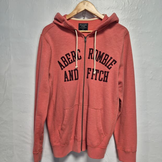 아베크롬비 대장급 자몽핑크 후드집업 M사이즈(상태A급)