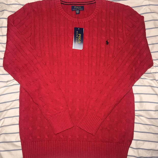 폴로 랄프로렌 꽈배기 니트 보이즈 XL