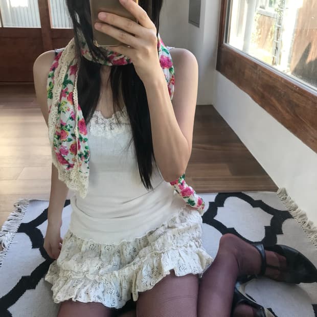 vintage pattern lace scarf