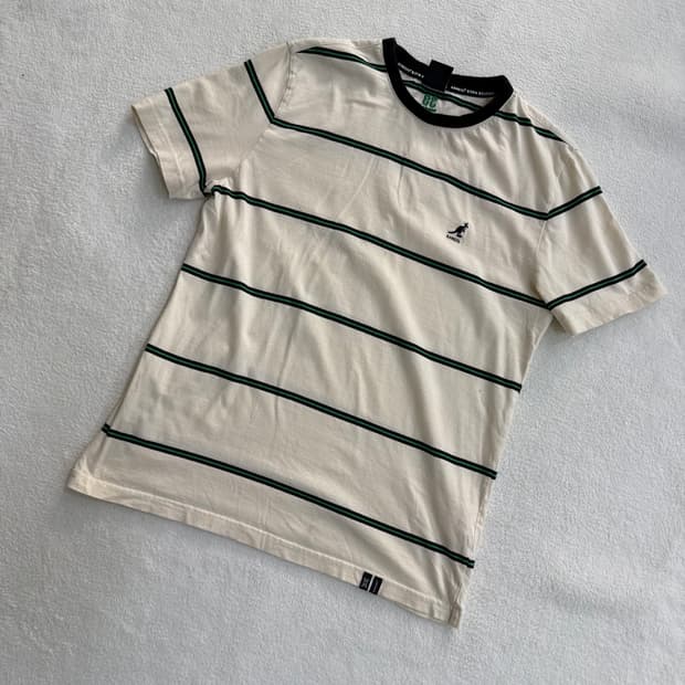 L 캉골 스트라이프 반팔 티셔츠 0326T