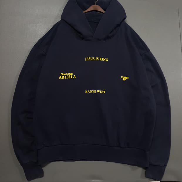 칸예 웨스트 Jesus Is King 후디 오버핏 후드티 희귀