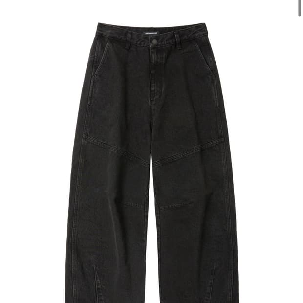 HATCHINGROOM Wide Line Jeans Dusty Black